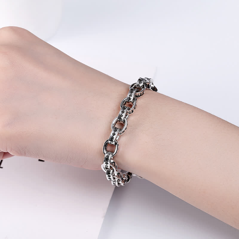 Chrome Hearts Sterling Silver 'In God We Trust' Bracelet